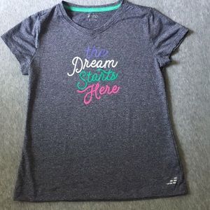 Athletic V-neck Tee For Girls